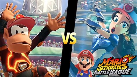 Mario Strikers Battle League Team Diddy Kong Vs Team Pauline In