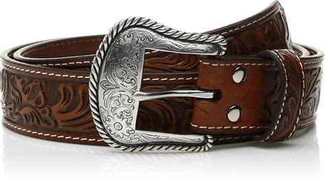 Nocona Mens Floral Embossed Western Leather Belt Ebay