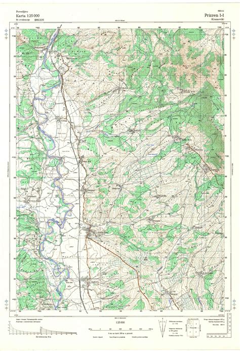 Topografske Karte Kosovo Jna Prizren