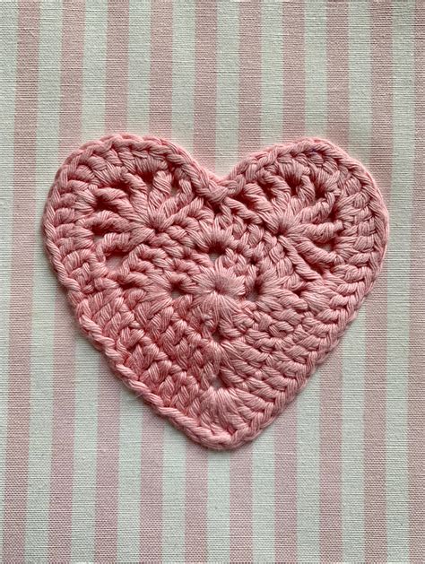 Crochet Heart Coasters Handmade Knitted Small Hearts Etsy