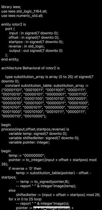 Solved i'm designing a Rotor based Encryption machine . plz | Chegg.com