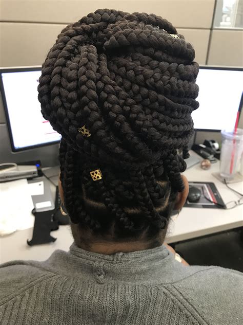 Back Of Braided Updo Braided Updo Braided Hairstyles Braids For Black