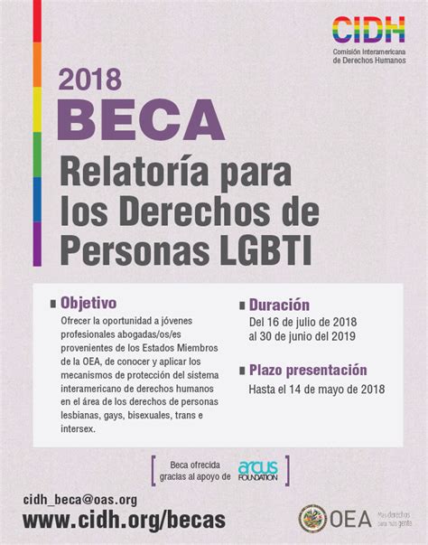 Estados Unidos Beca Cidh RelatorÍa Para Los Derechos De Personas