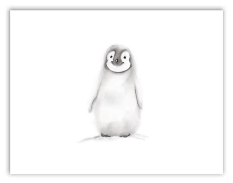 Penguin Pencil Drawing Print | Drawing prints, Face drawing, Pencil ...