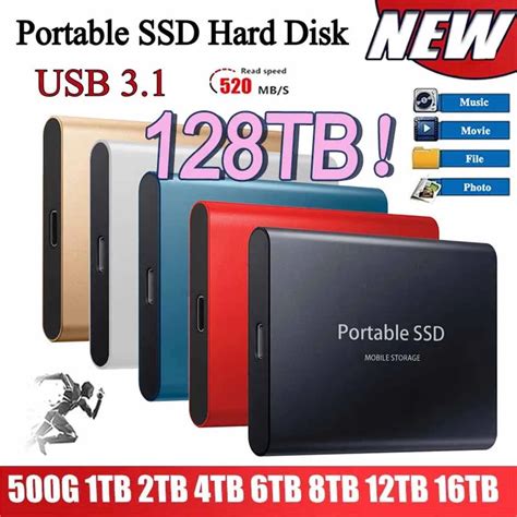 Y Ksek H Zl Ta Nabilir SSD 1TB 64TB Harici Kat Hal Sabit Disk USB3 0