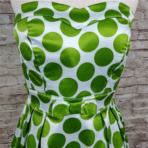 Ruby Rox Dresses Ruby Rox Green Polka Dot Pin Up Dress 6 Poshmark