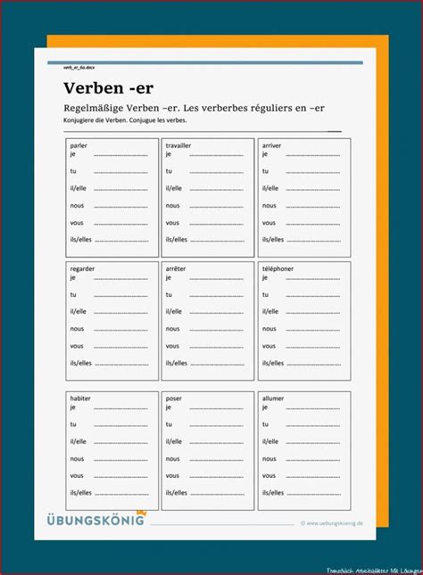 Erstaunlich Französisch Arbeitsblätter Mit Lösungen 2022 Update