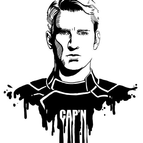 Avengers in Ink: Captain America by loominosity | Marvel drawings ...