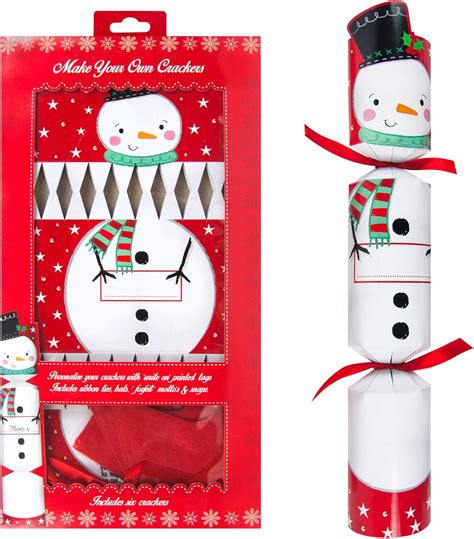 Widdle Wonderland 6 Pack Make Your Own Christmas Cracker Kit Snowman