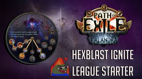 Path Of Exile Hexblast Ignite Lake Of Kalandra Starter Youtube