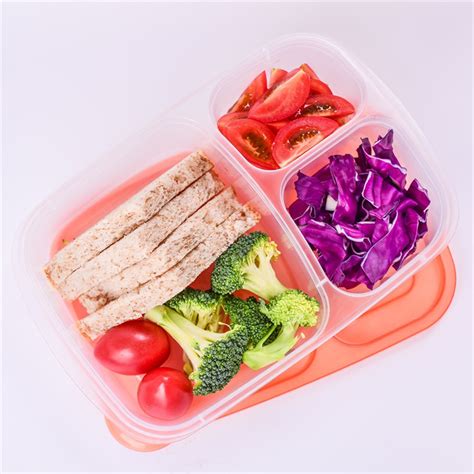 Reusable 2 3 4 Compartments Meal Prep Containers