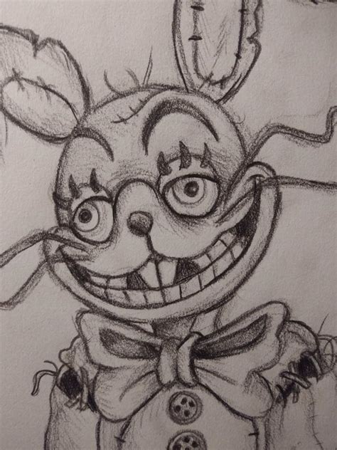 Do You Trust Me Glitchtrap Pencil Artwork Five Nights At Freddys