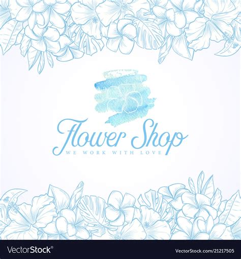 Flower shop logo Royalty Free Vector Image - VectorStock