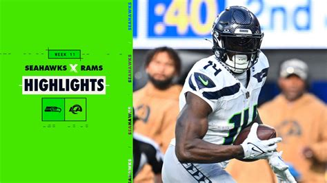 2023 Week 11 Seahawks At Rams Geno Smith Throws 53 Yard Pass To Dk Metcalf Highlight