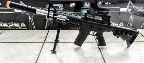 Fuzil M4 Modelo M626a Airsoft Mira E Apoio Envio Imediato R 250 00