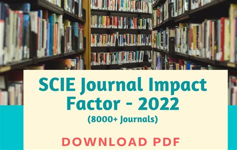 SCIE Journal Impact Factor - Journal Impact Factor