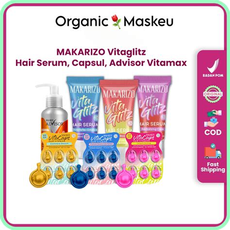 Jual Bpom Makarizo Vitaglitz Hair Serum Strength Booster Vitamin