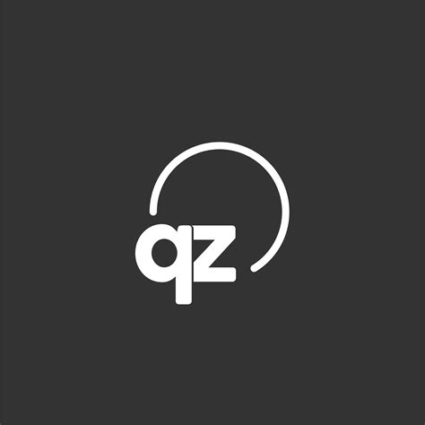 Qz Initial Logo With Rounded Circle Vector Art At Vecteezy