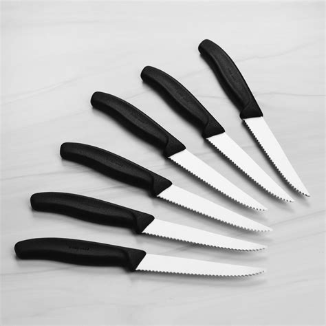 Victorinox Serrated Steak Knife Set 6 Piece Swiss Classic Cutlery