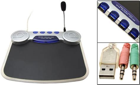 Mousepad With Speaker Mic And Usb Hub Geekalerts