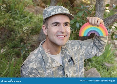 Proud Army Soldier Representing Diversity Stock Image Image Of