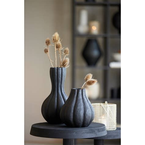 Vase deco Ø19 5x34 cm ZUCCA black 5825112 Light Living Home