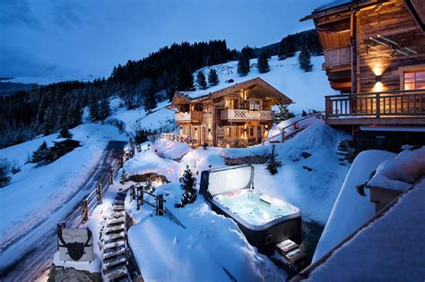 Aussenansicht Im Winter Der Sporer Alm Luxus Chalet Mit Whirlpool