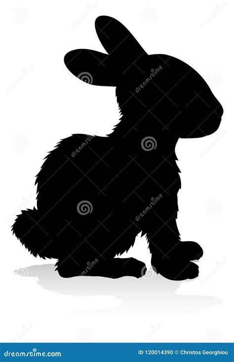 Rabbit Animal Silhouette Stock Vector Illustration Of Ester 120014390