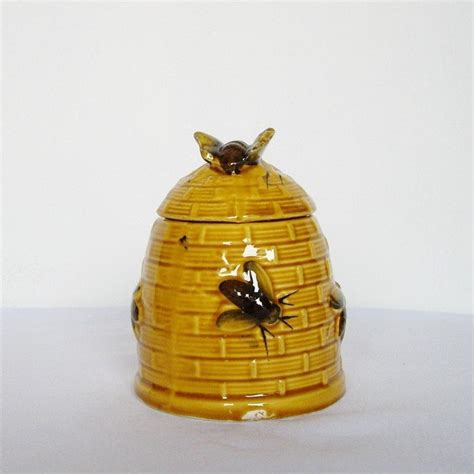 Vintage Bee Hive Honey Pot Etsy