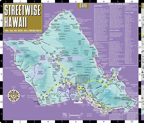 Hawaii Maps: Oahu Island Map - This Highly Detailed Rental Car Road - Printable Map Of Oahu ...