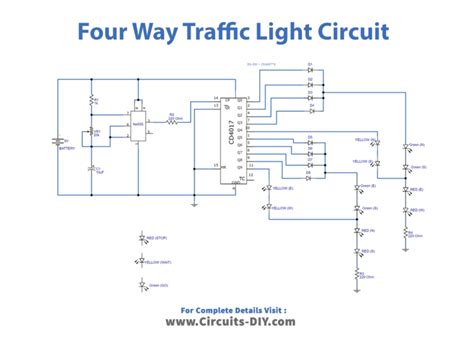 Four Way Traffic Light Circuit