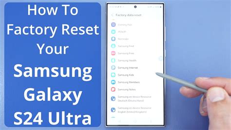 How To Factory Reset Your Samsung Galaxy S24 Ultra Android Phone Before Selling It Or Returning