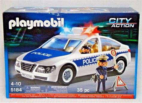 Playmobil Police Car With Flashing Light New In Package