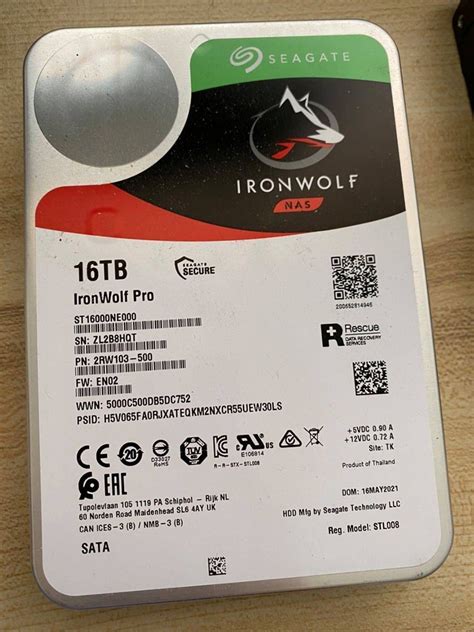 Seagate Iron Wolf PRO Nas 16tb Hard Disk 256MB 7200rpm 6GB S Hard Drive