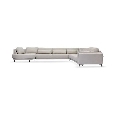 Devine Sofa with Right Chaise Longue - Zinc