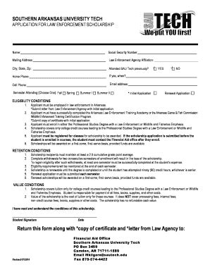 Fillable Online Sautech Law Enforcement Application 07 Doc Sautech