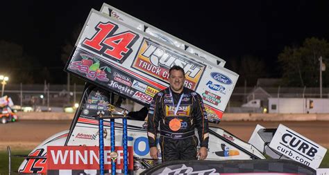 Tony Stewart Earns Ira Victory At Plymouth Dirt Track Fimotorsports