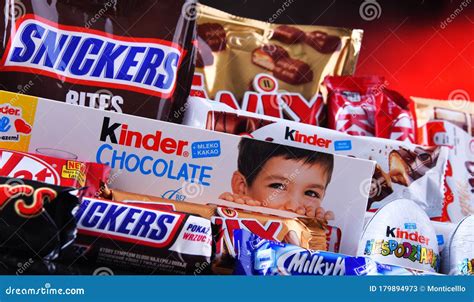 Variety of Popular Brands of Confectionery Products Editorial Stock Photo - Image of illustrated ...