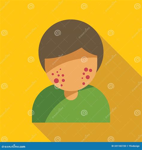 Chickenpox Or Skin Disease Icon Cartoon Vector | CartoonDealer.com