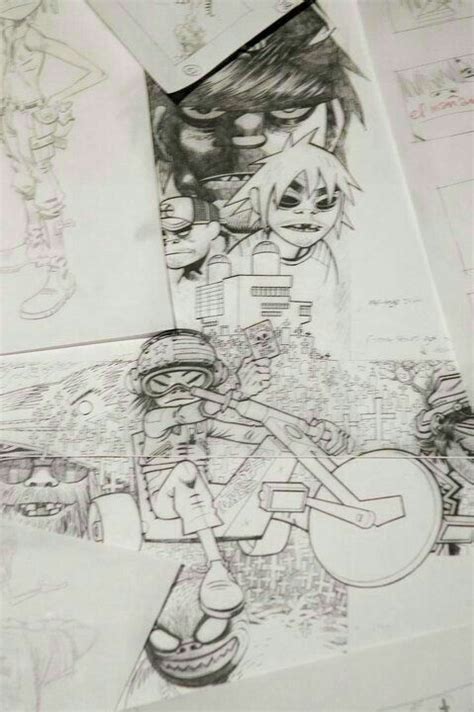 Pin de Mari Tony em Gorillaz Artes desenhos Ilustrações Animação