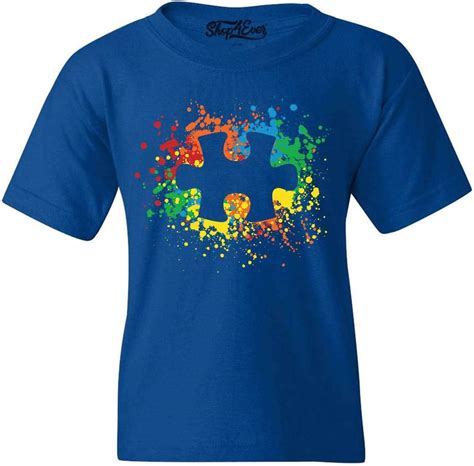 Amazon Shop4ever Autism Awareness Splatter Paint Puzzle Piece