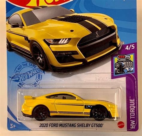 Hot Wheels 2020 Ford Mustang Shelby GT500 Yellow 143 250 2021 Etsy