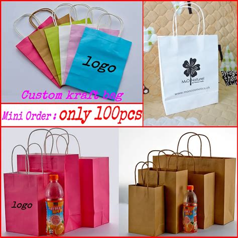 Custom Printed Gift Kraft Paper Bags Shopping Bag Packaging Bag Pcs