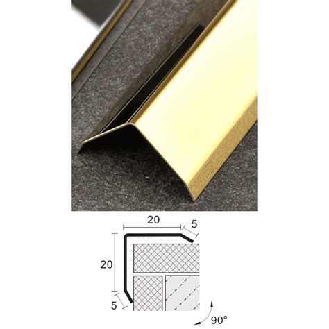 Angulo A Oro Brillante Acero Inoxidable Energlass