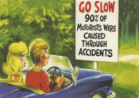 Bamforth Saucy Postcard Go Slow G 012 Seaside Memories Sex Driving