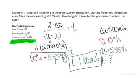 Physics Kinematic Equations Practice Problems - Tessshebaylo