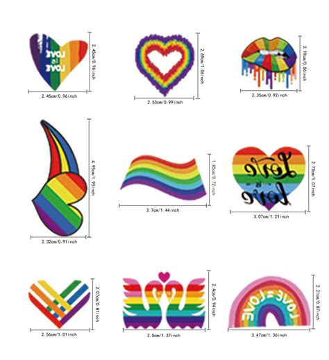 Mua Pcs Pride Tattoos Gay Pride Tattoos Sheets Pride Temporary Tattoos Waterproof