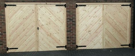 Timber Herringbone Hand Made Garage Doors Beckington Bespoke Sizes Ebay