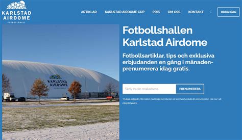 Karlstad Airdome Fullstor Fotbollshall Boka Nu