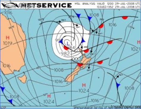 New Zealand Weather Map - ToursMaps.com